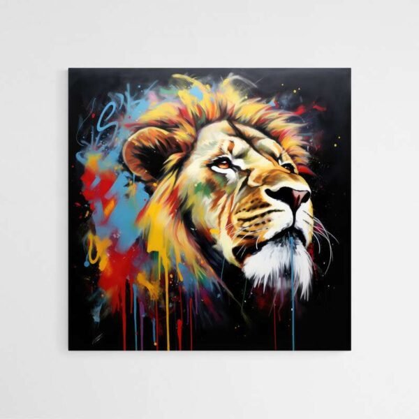 Cuadro León Graffiti