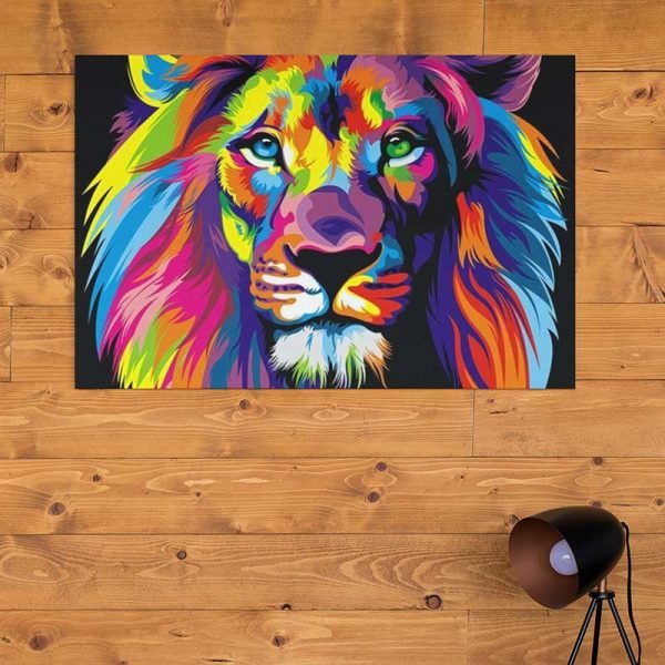 Cuadro León Pop Art
