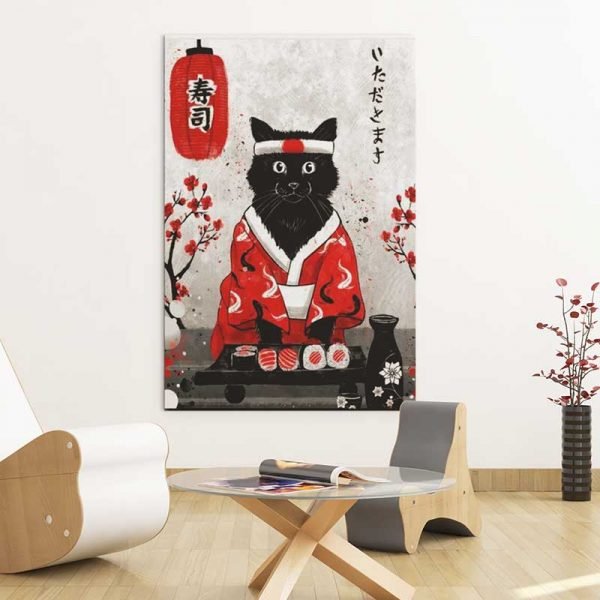 Cuadro Japonés Gato