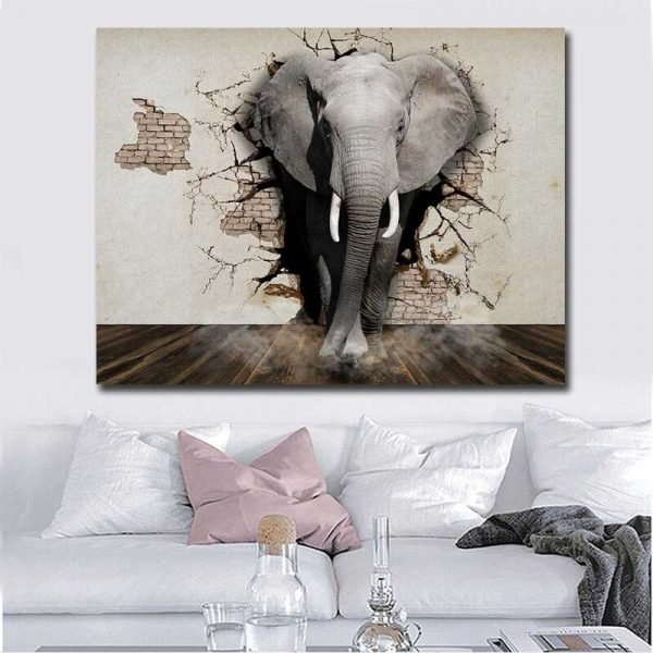 Cuadro Elefante 3D