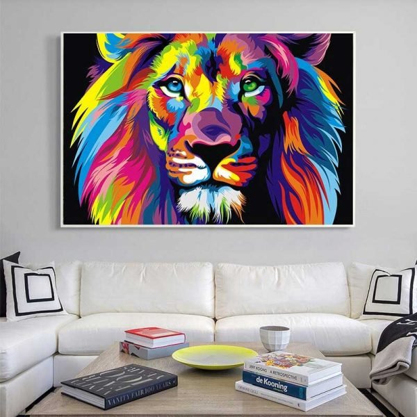 Cuadro León Pop Art