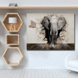 Cuadro Elefante 3D