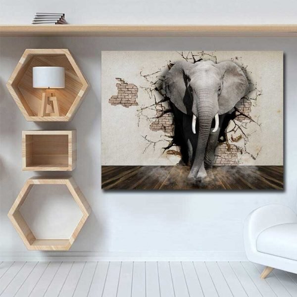 Cuadro Elefante 3D
