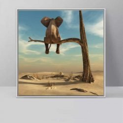Cuadro Elefante en una Rama