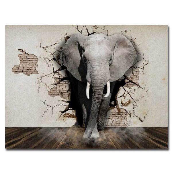 Cuadro Elefante 3D