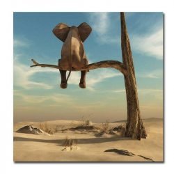 Cuadro Elefante en una Rama