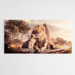 Cuadro León y Cachorro