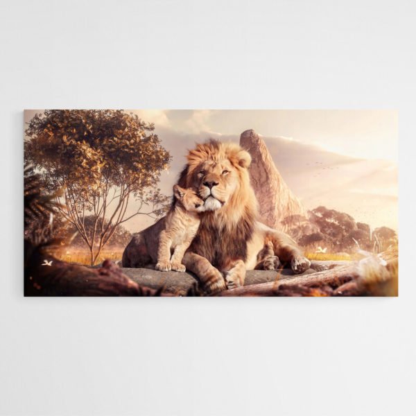 Cuadro León y Cachorro