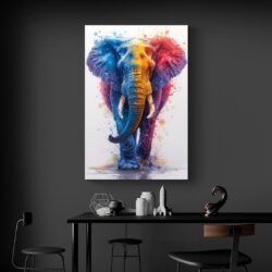 Cuadro Elefante Colorido