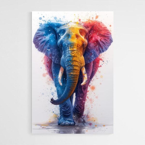 Cuadro Elefante Colorido