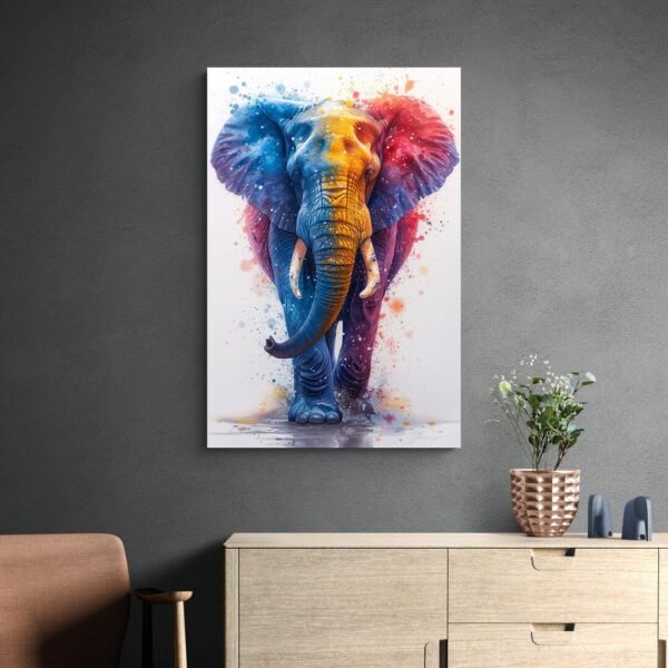 Cuadro Elefante Colorido