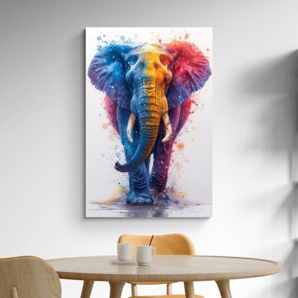 Cuadro Elefante Colorido