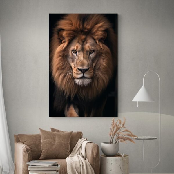 Cuadro León Sépia