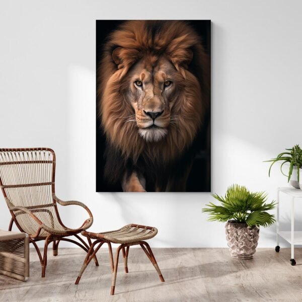Cuadro León Sépia