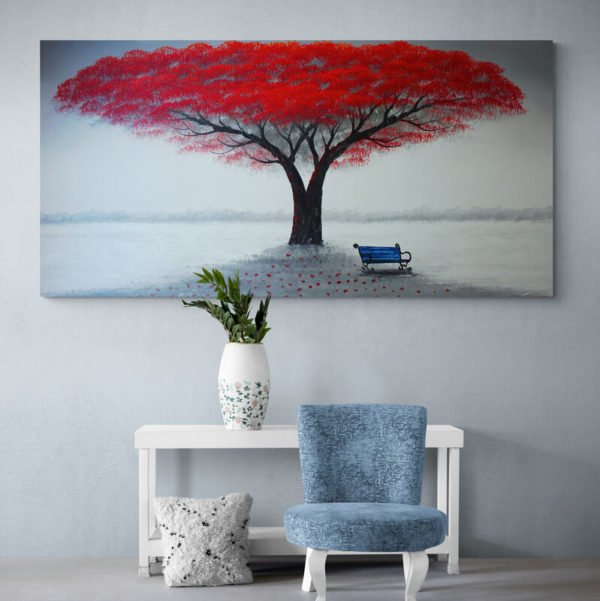 Cuadro Árbol Rojo