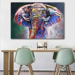 Cuadro Elefante Multicolor