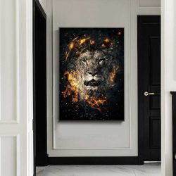 Cuadro León en Llamas