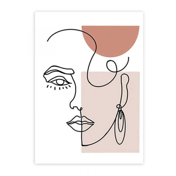 Cuadro Rostro Minimalista