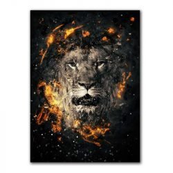 Cuadro León en Llamas