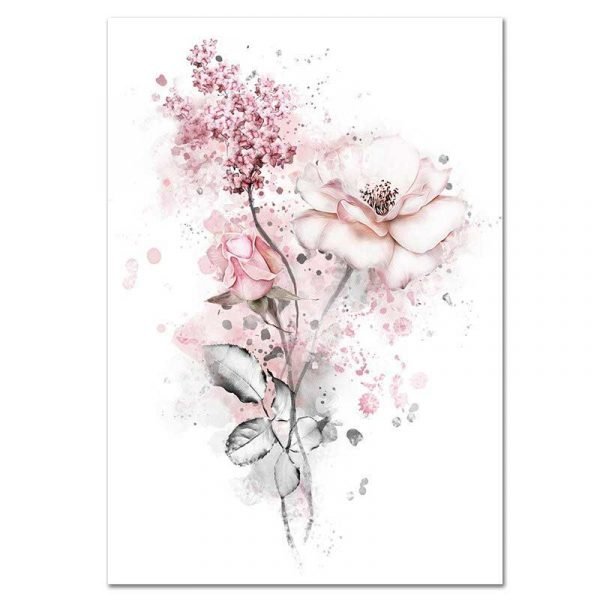 Cuadro Escandinavo Rosa