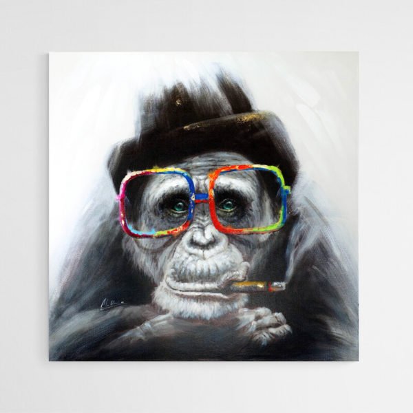 Cuadro Mono con Gafas