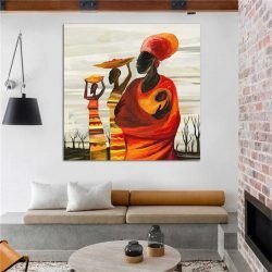 Cuadro Mujer Africana con Bebé