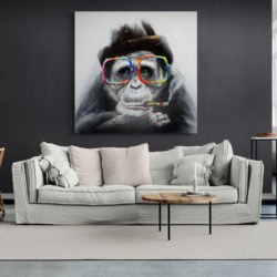 Cuadro Mono con Gafas