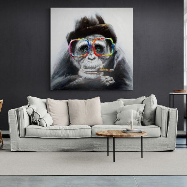 Cuadro Mono con Gafas