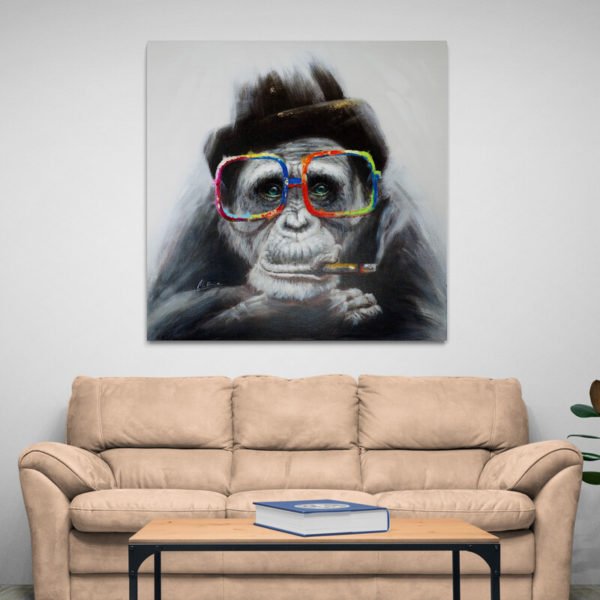 Cuadro Mono con Gafas