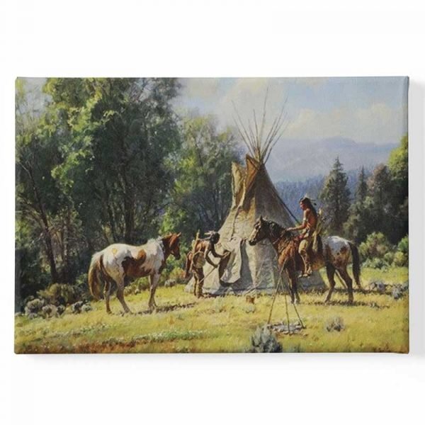 Pintura Caballos Indios