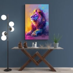 Cuadro León Colorido
