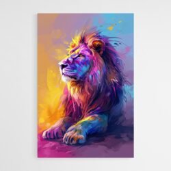 Cuadro León Colorido