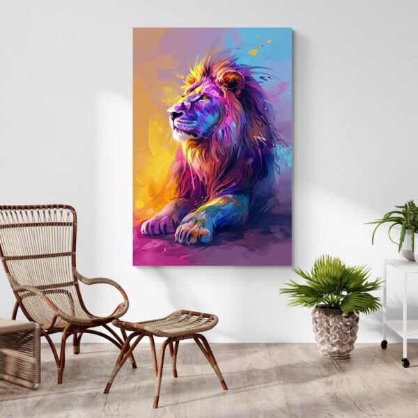 Cuadro León Colorido