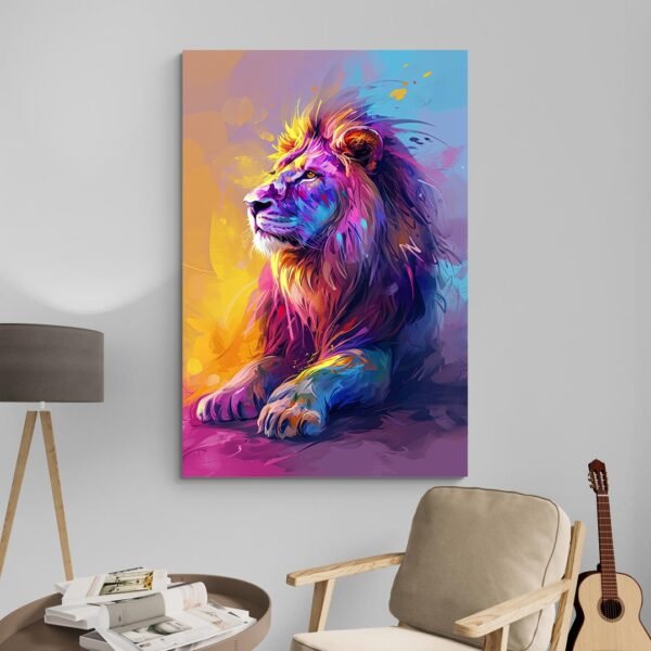 Cuadro León Colorido