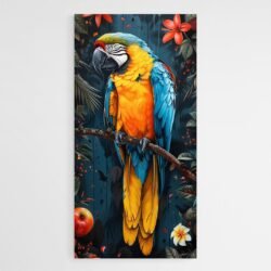 Cuadro Loro Azul y Amarillo