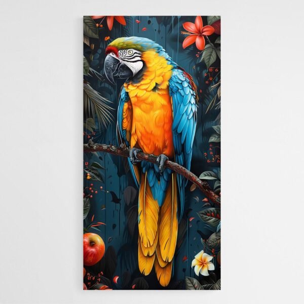 Cuadro Loro Azul y Amarillo