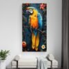 Cuadro Loro Azul y Amarillo