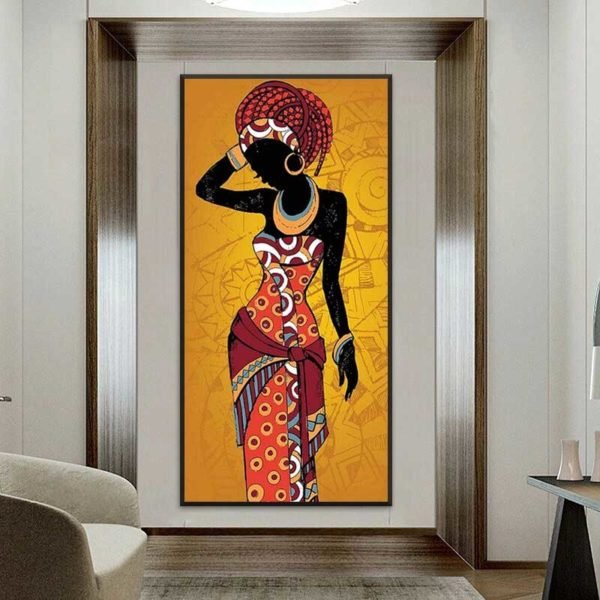Cuadro Africano Naranja