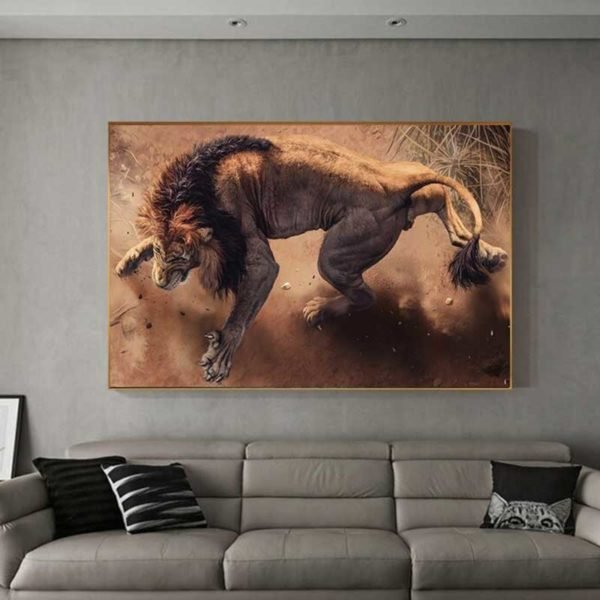 Cuadro León 3D