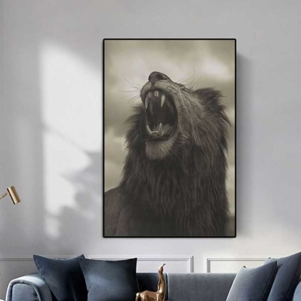 Cuadro León Beige