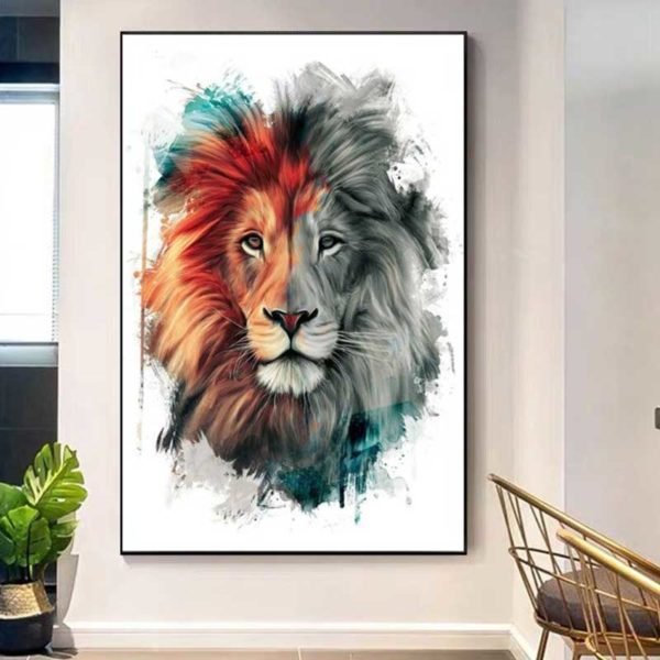 Cuadro León Blanco