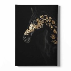 Cuadro Caballo Negro y Oro