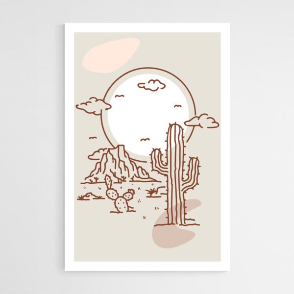 Dibujo Desierto Minimalista