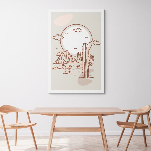 Dibujo Desierto Minimalista