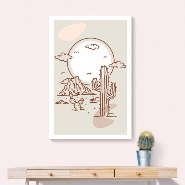 Dibujo Desierto Minimalista