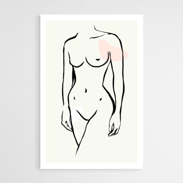 Cuadro Mujer Desnuda Minimalista