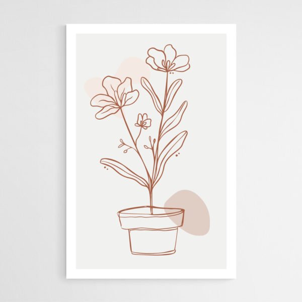 Cuadro Florero con Flor