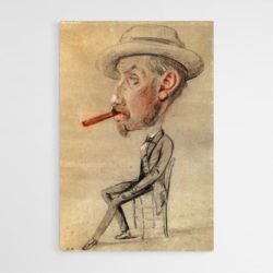 Caricatura de un Hombre con Cigarro Grande - Monet