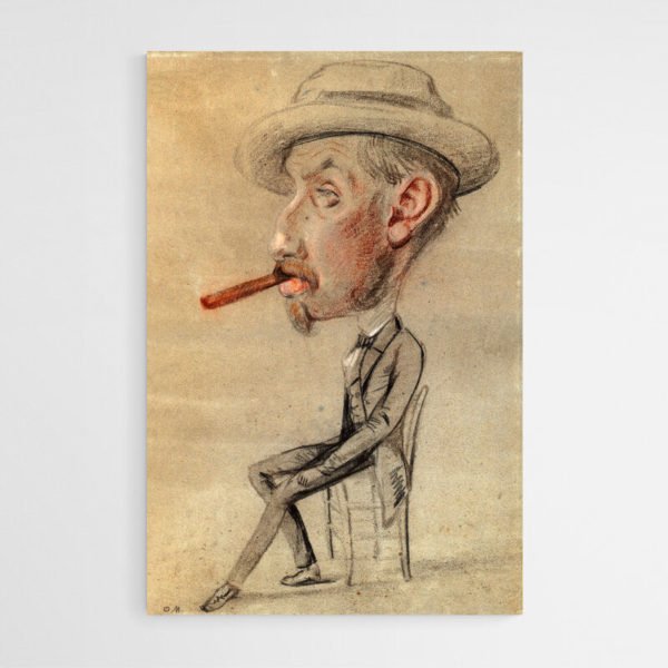 Caricatura de un Hombre con Cigarro Grande - Monet