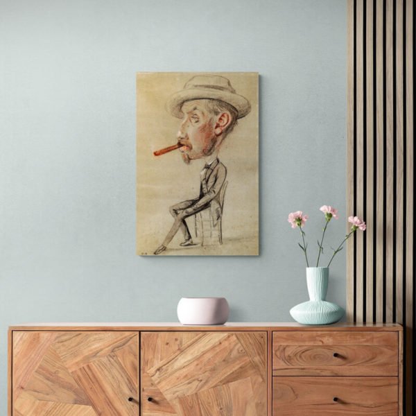 Caricatura de un Hombre con Cigarro Grande - Monet